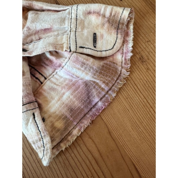 Distressed XL Flannel Magnet of Love Patch Bleached Shirt - Picture 7 of 7